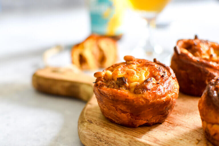 Pulled pork cruffins recept bij Hopruiter tripel van Scheldebrouwerij