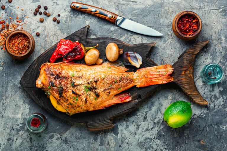 Jamaicaans gegrilde vis